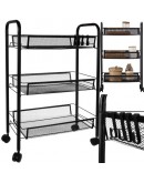 Метална кухненска етажерка 3 нива мобилна